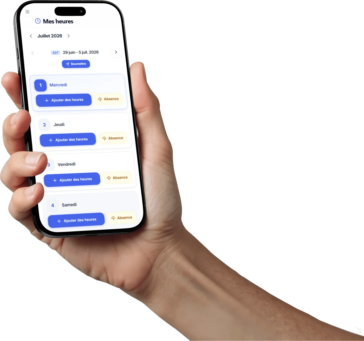 Application Miltone sur mobile, utilisée sur le chantier